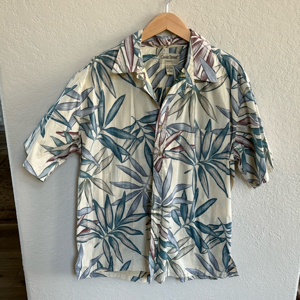 Men's Hawaiian Button Down Shirt Size XL